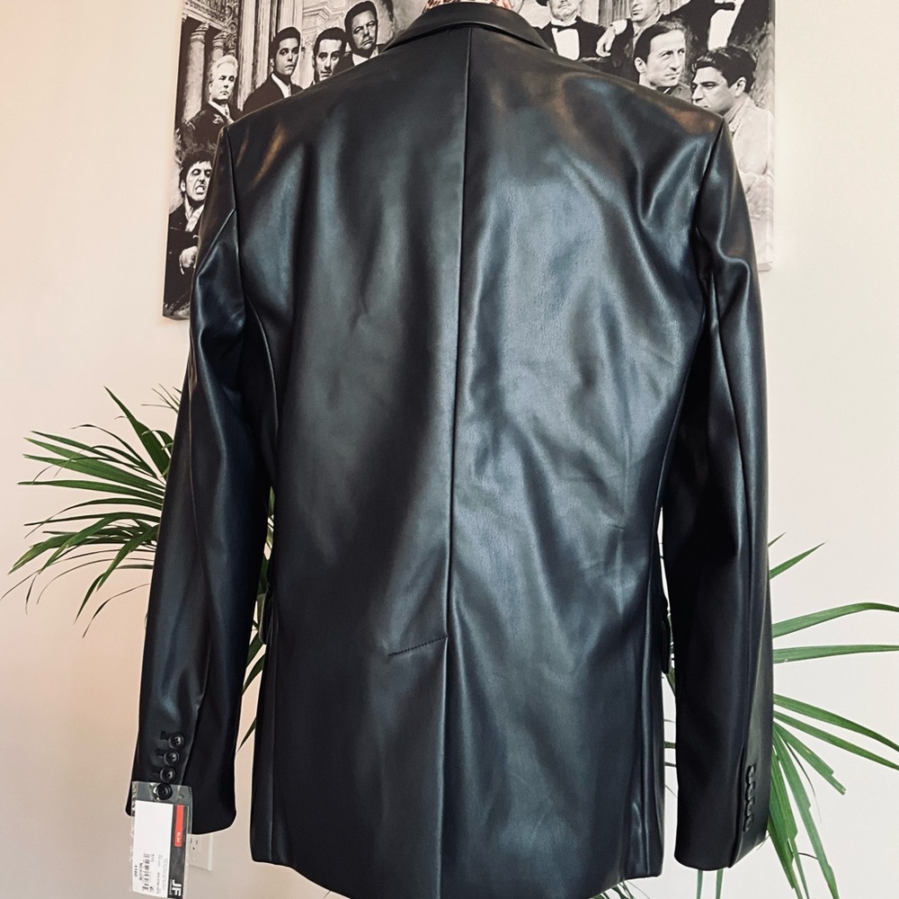 Leather Structured Blazer NWT - image 4